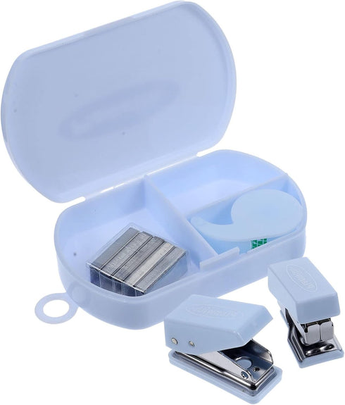 STOBOK 1 Set Hand Tool Box Mini Tape Dispenser Office Staples Hole Puncher Document Stapler Tiny Stapler Heavy-duty Staplers Stapler and Tape Disp...