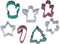 R&M International Mini Christmas Cookie Cutters, Tree, Star, Candy Cane, Angel, Mitten, Folk Boy, Snowflake, 7-Piece Set...