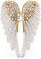 Angel Wing Lapel Brooch Pin for Women Girls Men Cubic Zirconia Crystal Enamel Fairy Elf Wings Pins Clip Shawl Dress Coat Suit Scarves Backpacks Br...
