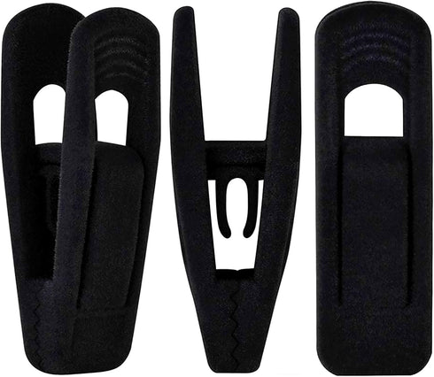 Black Velvet Hangers Clips 20 PCS, Non-Slip Velvet Clips for Suit Pant Skirt Hanger, Strong Finger Clips Perfect for Thin Flocking Hangers...