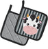 Caroline's Treasures BB6926PTHD Cow Face Pair of Pot Holders Kitchen Heat Resistant Pot Holders Sets Oven Hot Pads for Cooking Baking BBQ, 7 1/2 x...