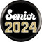 The Senior 2024 Black Buttons - 2" Dia.| Pack Of 10...