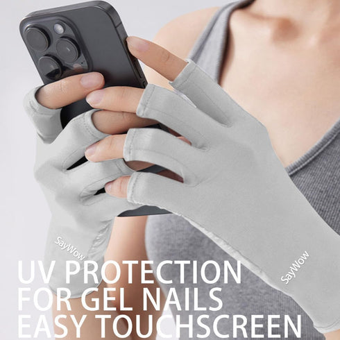 Fingerless Gloves for Women Sun UV Protection for Touchscreen, Gel Manicures, Driving...