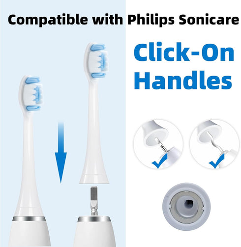 Replacement Toothbrush Heads Compatible with Philips Sonicare, 9 Pcs Professional Electric Toothbrush Heads & 1 Pcs Ertra Tooth Cleaning Heads, So...