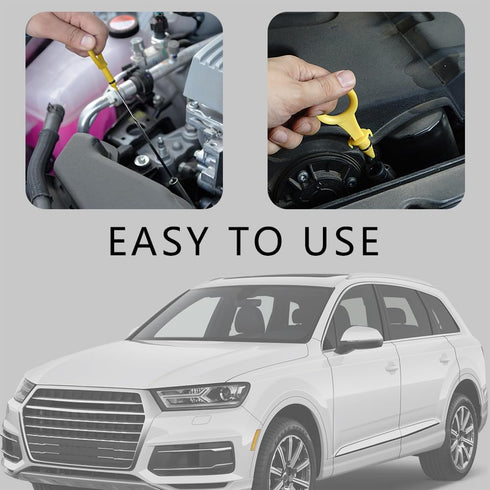 Car Engine Oil Dipstick Replacement OEM#06H-115-611E, Double Hole Oil Dipstick for Checking Oil Level, Car Accessories Compatible with Audi A3 A4 ...