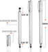2-in-1 Stylus Touch Screen Pen for iPhone, Ipad, iPod, Tablet, Galaxy and More with 20Pcs Rubber Tips-Silver......