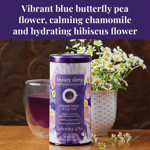 The Republic of Tea - Beautifying Botanicals® Beauty Sleep Chamomile Rose Herbal Tea Bags (36 count)...