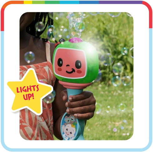 Little Kids Cocomelon Light and Sound Musical Bubble Wand, includes Bubble Solution...