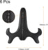 uxcell 6pcs 5" Easel Plate Holder, Wood-like Plastic Folding Display Stand Black for Decorative Picture Frame...