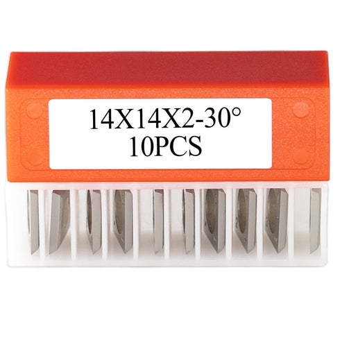 14mm Square Carbide Inserts Cutters Knives Blades 14×14×2.0mm-30°for Woodworking Spiral/Helical Planer Cutter Head or Lathe Turning 10pcs...