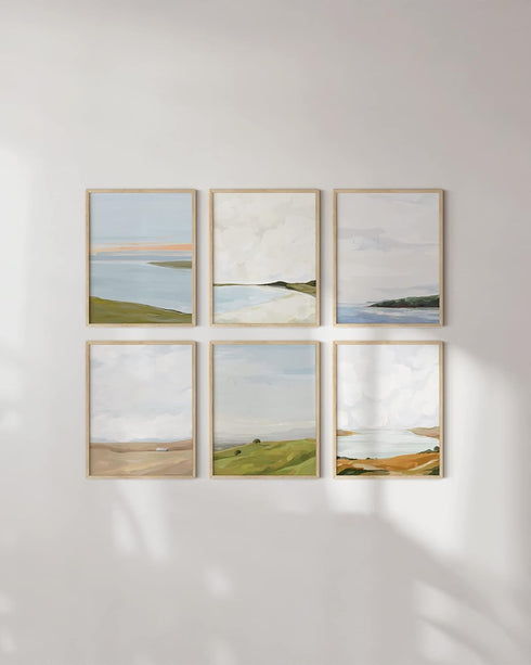 HAUS AND HUES Landscape Wall Art - Oil Painting Artwork For Walls, Scenic Landscape Art, Mountain Wall Art For Living Room, Farmhouse Prints, Rust...
