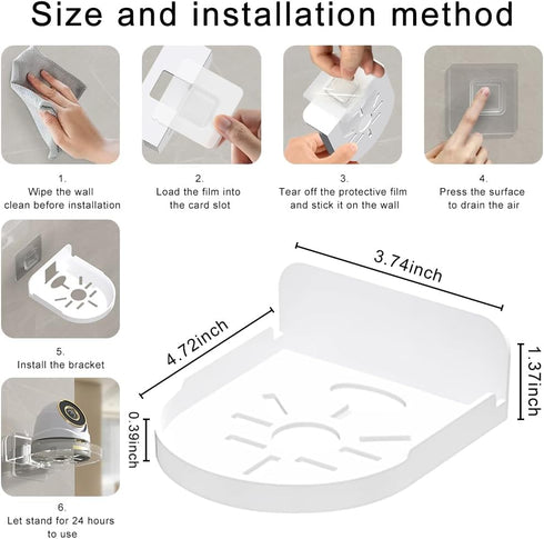 3 Pack Small Shelf, Security Camera Wall Mount Holder, Baby Monitor Mount,360°Rotation Security Bracket,Camera Not Included(3pack, White)...