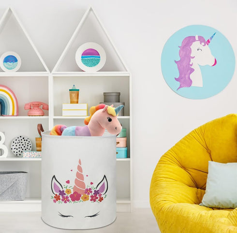 Baby Girl Laundry Hamper,kids laundry Basket,Girls Nursery Hamper,Waterproof Storage Bin for Bedroom,Clothes Organizer Basket,Toys Box,Room Decor(...