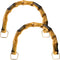 Bamboo Handle Purse Handles Bag Making U-Shaped Replacement Plastic Imitation Bamboo Handle Decorative Handbag Strap with Gold Metal Clasp for Cro...