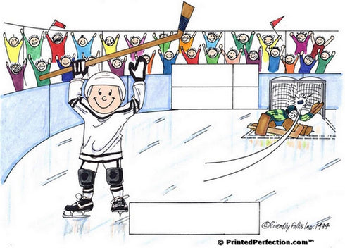 PrintedPerfection.com Personalized Hockey Player - Male Snow Globe Gift...
