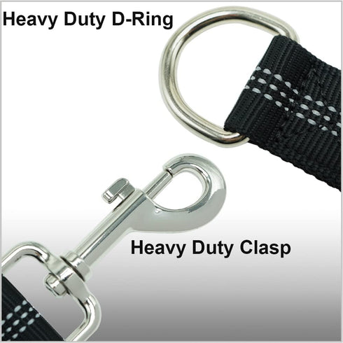 MayPaw Bungee Dog Leash Extension Attachment, 18" Reflective Shock Absorbing Lead Extender for Dog Walking Running Training, Black...