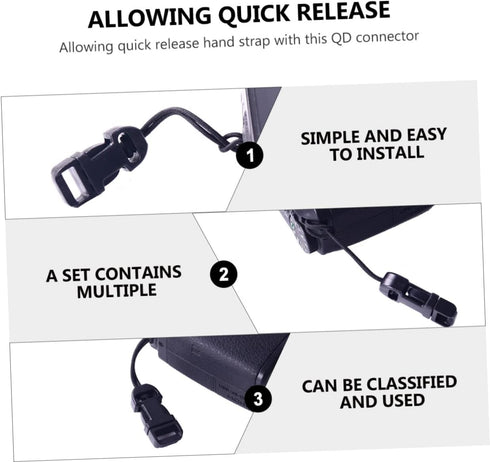 CALLARON 8pcs Camera Buckle Hitch Adapter Design Anchor Links Easy Release Camera Strap Designs Quick Release Camera Buckle Clip Adapter for Strap...