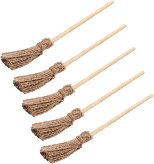 TOYANDONA 5pcs Dollhouse Miniature Broom Mini Broom Dollhouse Furniture Props Micro Landscape Decor...