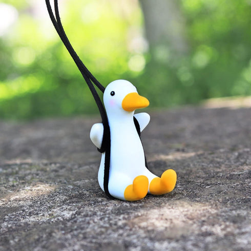 Duck Car Hanging Ornament, Cute Hanging Accessories for Rear View Mirror, Swinging Duck Pendant...