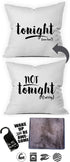 Oh, Susannah Tonight Not Tonight Reversible Pillowcase Bridal Shower Gift (18x18 in, Tonight -Not)...