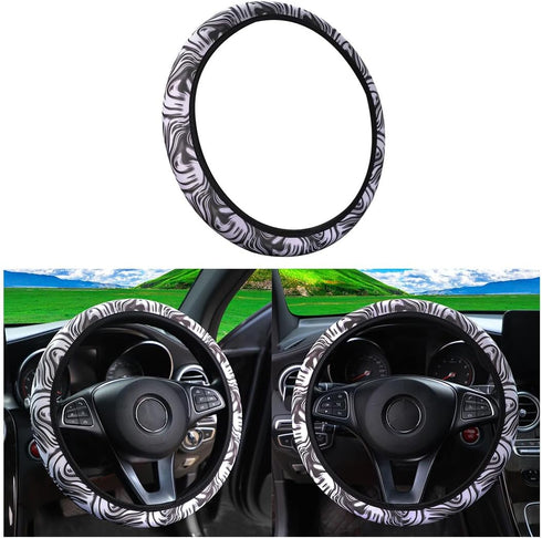 Soft Steering Wheel Cover, 15 Inch Elastic Steering Wheel Protector for Women Girl, Anti-Slip Steering Wheel Vehicle Interior Accessories for Cars...