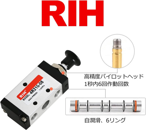Pneumatic Lever Operated Manual Switch Valve 1/4"NPT Solenoid Valve Manual Control Push&Pull… (5Way2Postion)...