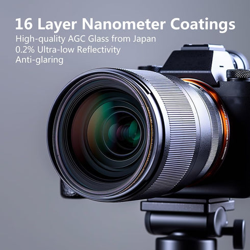 49mm Polarizing Filter, Circular Polarizer Filter, S-Pro HD Nano MRC16, 16 Layers Multicoated, NITTO AGC Optics Glass, CPL Filter for Camera Lens...