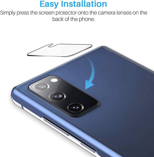 LK 6 Pack 3 Pack Screen Protector & 3 Pack Camera Lens Protector for Samsung Galaxy S20 FE 5G 6.5-inch, Tempered Glass, Easy Frame Installation, S...