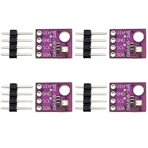4Pcs GY-BME280-5 BME280 5V Atmospheric Pressure Sensor Temperature Humidity Module for Arduino...