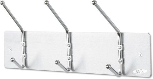 Safco 4161 Wall Rack Coat Hook, 3 Hook, Silver...