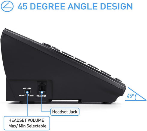 Call Center Telephone with Noise Cancellation Headset (HT500)...