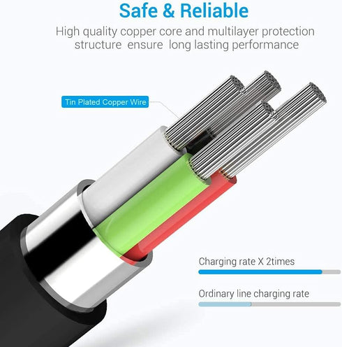 Lightning Cable MFi Certified - iPhone Charger 3Pack 3FT Lightning to USB A Charging Cable Cord Compatible with iPhone 14 13 12 SE 2020 11 Xs Max ...