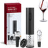 Electric Wine Bottle Opener, Battery Operated Wine Cork Opener With Foil Cutter, Wine Pourer and Vacuum Stopper, Automatic Corkscrews Wine Opener ...