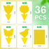 36 Pcs Combo Sticky Traps for Fungus Gnat (Plants), Flying Insect, Whitefly and Fly, Yellow Sticky Insect Catcher Traps for Indoor/Outdoor, Kitche...