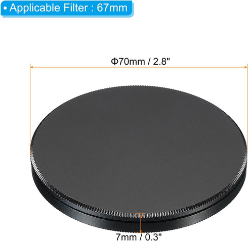 PATIKIL 67mm Lens Cap, Camera Lens Cap Cover Universal Lens Filter Stack Cap Front Metal Protective Case Cover with Cleaning Cloth for Photography...