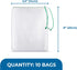 SunGrow Media Filter Bags, 10 White Mesh Nylon Pouch with Green String for Holding Aquarium Media, 8 x 5.5 - Inches...