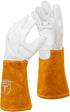 TOOLIOM Premium Goatskin Tig Welding Gloves,Cuff Cowhide Split Leather,with Soft Lining,High-Dexterity (14-inch, Medium)...