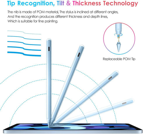 DTTO Stylus Pen for Apple iPad 10th/9th/8th/7th/6th Generation, Pro 11 Inch, Pro 12.9 Inch 6th/5th/4th/3th Gen, Mini 6th/5th Gen, iPad Air 5th/4th...
