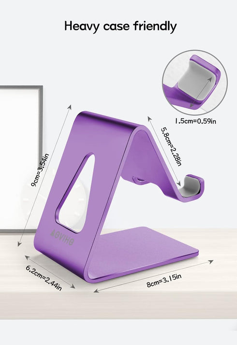 Cell Phone Stand, Phone Holder for Desk, Aluminum Desktop Phone Dock for iPhone 15 14 13 12 pro 11 X Xs max 8 7 6 6s Plus SE Samsung All Smart Pho...