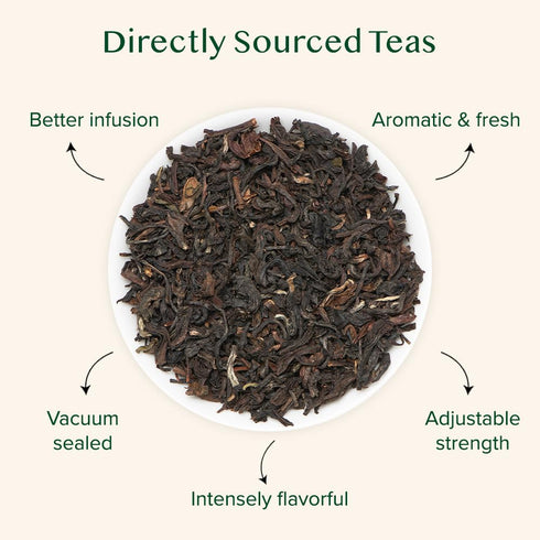 VAHDAM, Darjeeling Tea Leaves From Himalayas 340g (170+ Cups) Pure Unblended Darjeeling Black Loose Leaf Tea | Packed & Shipped Direct From Source...