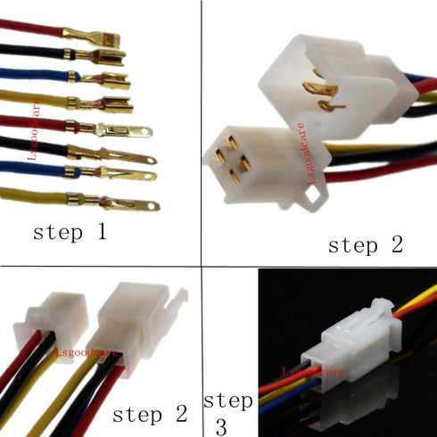 Lsgoodcare 20Sets 6.3MM 2 Pin Way Electrical Automotive Wire Connector Kits Male Female Socket Plug Terminal for Motorcycle Car...
