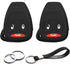 2pcs Compatible with Dodge Caliber Charger Dakota Durango Magnum Ram 1500 2500 3500 Key Fob Cover Case Key Chain Protector Keyless Remote Holder...