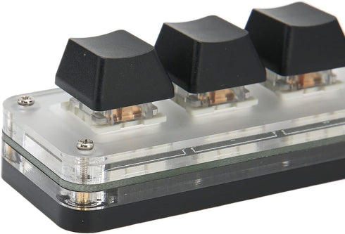 SUNGOOYUE USB 3 Key Keypad, Multifunctional Shortcut RGB Backlight Mini Mechanical Keyboard with Knob for DIY Programming Gaming...