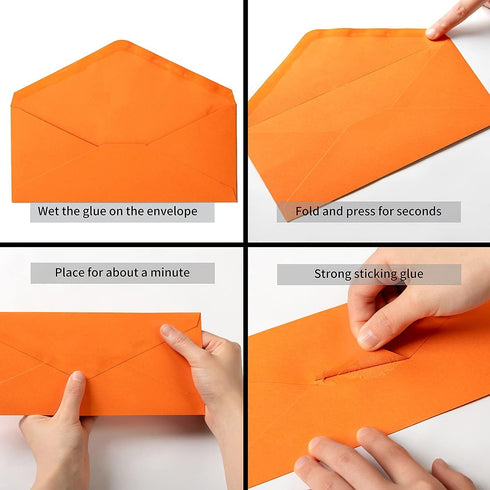 50 Pack #10 Business Envelopes Standard V Flap Invoices Envelopes for Office Checks, Business Letterhead, Letter Mailing 4.13 x 9.49 Inches (10 Co...