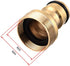uxcell Brass Faucet Tap Quick Connector M22 M24 UNF Thread Hose Pipe Socket Adapter Fitting for Garden Irrigation System 2pcs...