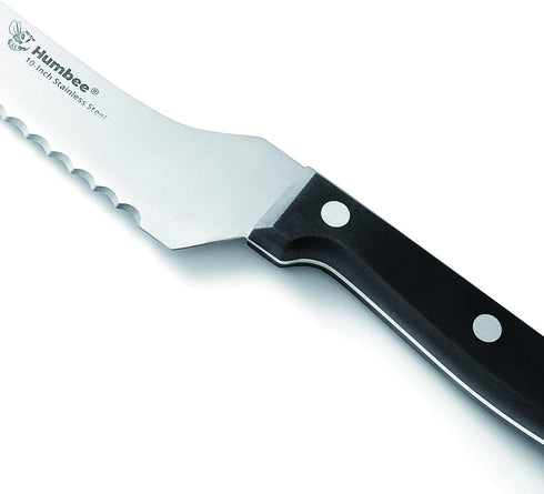 10 inch Offset Bread Knife Serrated Knife Wave Edge Blade...