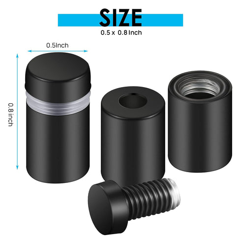 8 Pieces Stainless Steel Standoff Screws Wall Standoff Advertising Nail Mounting Glass Hardware for Advertise Fixing (0.5 x 0.8 Inch)...