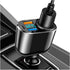4-in-1 Fast Car Charger for QC3.0+PD+2.4A+Cigarette Lighter,Car Cigarette Lighter USB Charger with LED Digital Display,Universal Car Charger Adapt...