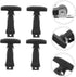 BESPORTBLE 4pcs T-Lock Buckle T Handle Boat T- Handle Rubber Flexible Hasp Car Hood Latches Car Accessories T-Handle Catches A126 Rubber Black Loc...
