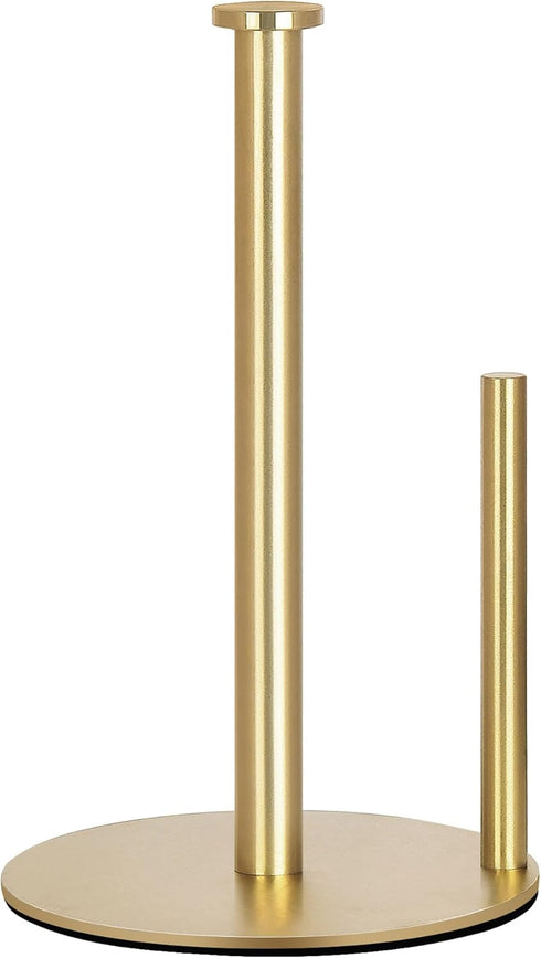 Gold Paper Towel Holder Countertop, OBODING, Gold Kitchen Paper Towel Holder Stand for Kitchen and Bathroom Organization, Stainless Steel Paper To...